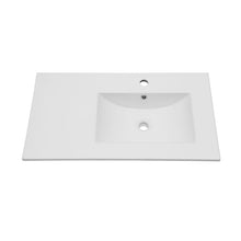 Load image into Gallery viewer, Rectangular Single Vanity Top With 1 Faucet Hole And Overflow, 32" X 18", Spacious Left Countertop For Storage - White
