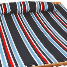 Load image into Gallery viewer, Striped Double Hammock - Blue / Red / White

