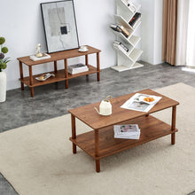 Load image into Gallery viewer, Modern 2 Tier Coffee Table With Open Storage Shelf For Living Room
