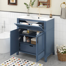 Load image into Gallery viewer, Bathroom Vanity With Sink Storage Cabinet - Blue
