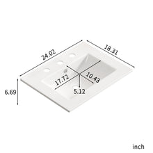 Load image into Gallery viewer, Vessel Sink With 3 Holes, Oval Design For Bathroom - Milk White
