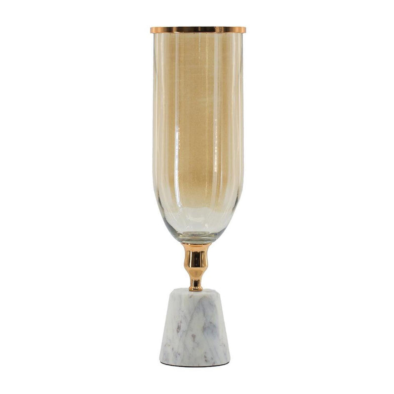 Marble Table Vase (565436) - Gold / White