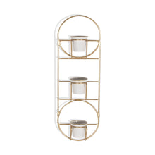 Load image into Gallery viewer, Oval Wall Planter - Gold / White
