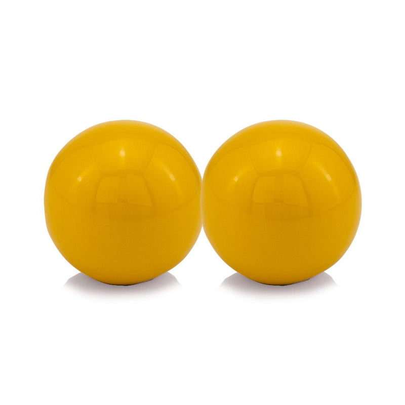 Decorative Orbs (Set of 2) - Yellow