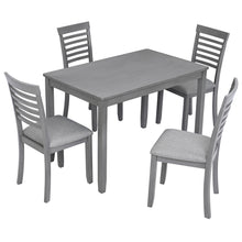 Load image into Gallery viewer, 5 Pieces Modern Dining Set, Rectangular Wooden Dining Table With 4 Upholstered Chairs
