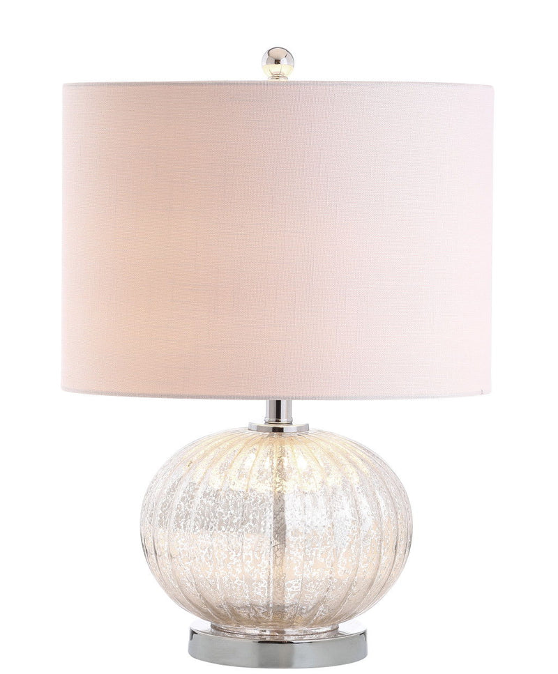 21" Novelty Table Lamp LED With Globe Shade - Silver