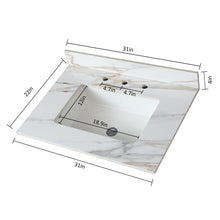 Load image into Gallery viewer, Vanity Top With Undermount Sink And Backsplash, Sintered Stone
