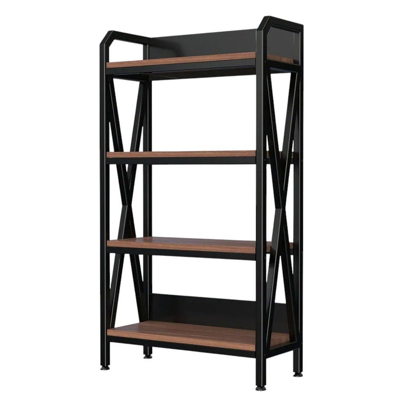Four Tier Etagere Bookcase (683395) - Black / Brown