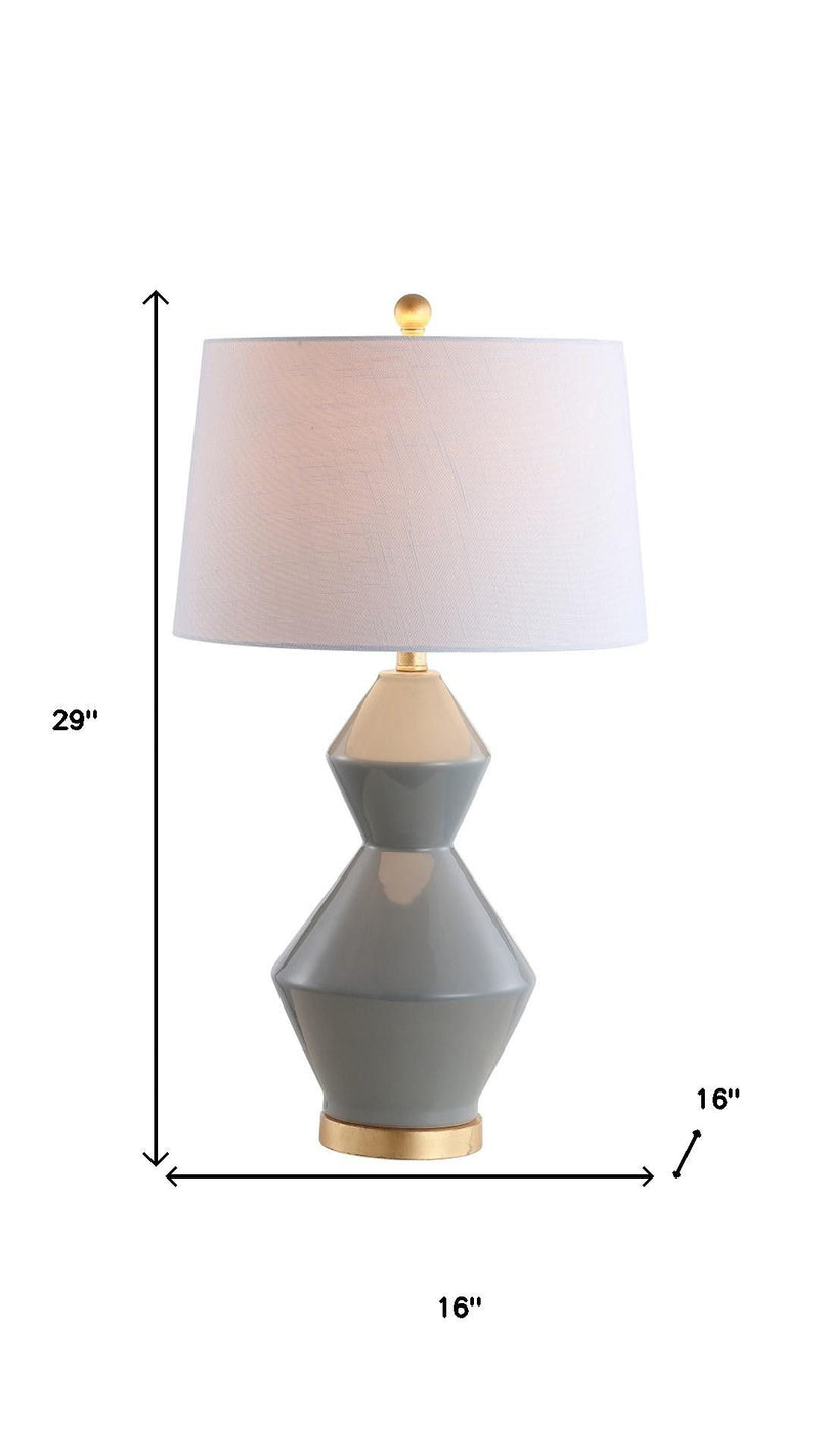 Novelty Table Lamp LED With Globe Shade - Gray