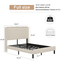 Load image into Gallery viewer, Platform Bed With Metal Frame And Charging Station
