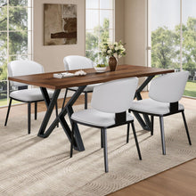 Load image into Gallery viewer, 5 Pieces Modern Faux Leather And Metal Dining Set
