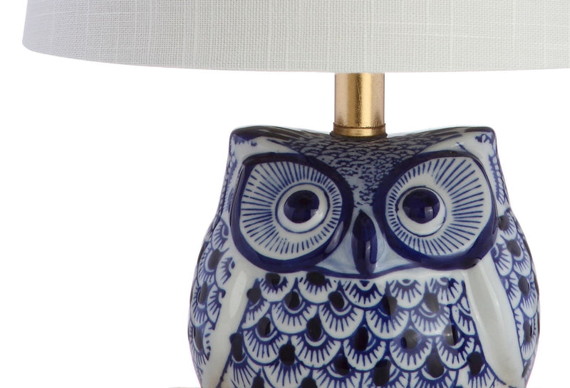 16" Novelty Table Lamp With Empire Shade - Blue