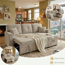 Load image into Gallery viewer, Sleeper Sectional With Pull Out Bed, Reversible Chaise
