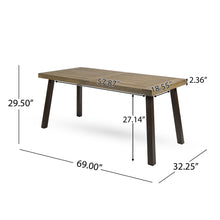 Load image into Gallery viewer, Acacia Wood Dining Table With Slat Design

