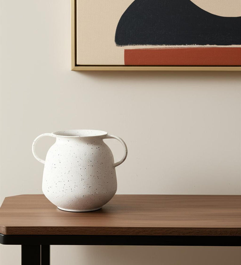 Speckle Amphora Table Vase (608371) - White