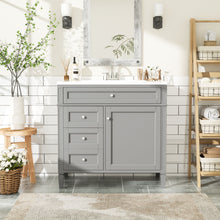Load image into Gallery viewer, Bathroom Vanity With Top Sink, 2 Drawers And Tip Out Drawer
