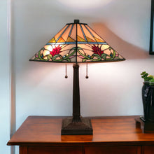 Load image into Gallery viewer, 22" Metal Two Light Candlestick Table Lamp With White Empire Shade - Dark Brown
