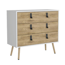 Load image into Gallery viewer, Three Drawer Dresser - White / Natural
