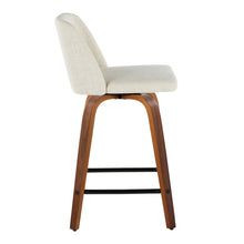 Load image into Gallery viewer, Toriano - Contemporary Fixed Height Counter Stool Swivel With Square Footrest (Set of 2)
