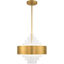 Load image into Gallery viewer, 27" Eight Light Dimmable Chandelier With Shades - Brass
