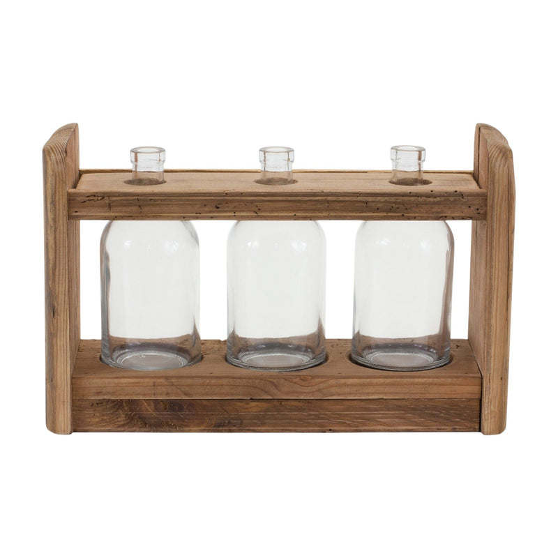 Three Bottle Table Vase - Clear / Clear