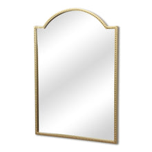 Load image into Gallery viewer, 32" Metal Beaded Arch Accent Mirror - Gold
