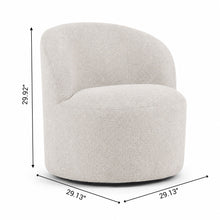 Load image into Gallery viewer, Upholstered Barrel Accent Chair For Living Room - White
