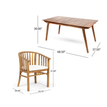 Load image into Gallery viewer, Outdoor 6 Seater Dining Set With Cushins - Cream
