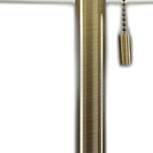 Load image into Gallery viewer, Antiqued Brass Metal Cylinder Table Lamp With Off Drum Shade - White
