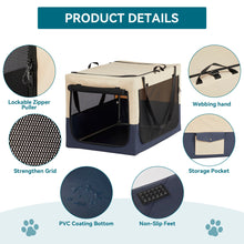 Load image into Gallery viewer, Dog Crates For Dogs, Adjustable Cover By Spiral Iron Pipe, Strengthen Sewing Dog Travel Crate 3 Door Design
