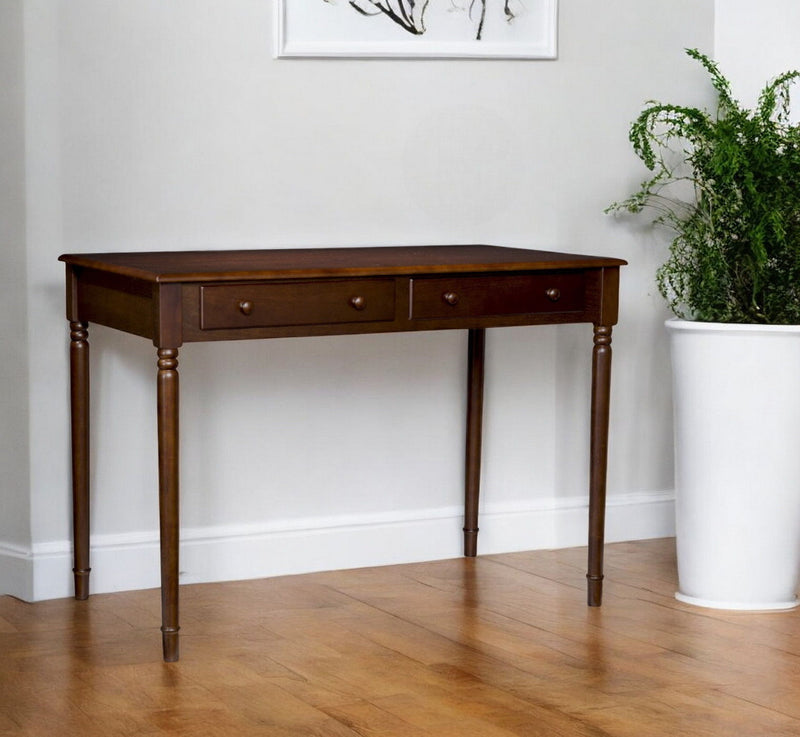 Writing Desk With Two Drawers (402018) - Brown