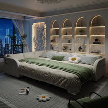Load image into Gallery viewer, L-Shaped Couch With Pull-Out Bed, Convertible Sleeper Sofa With Side Pocket &amp; USB Port
