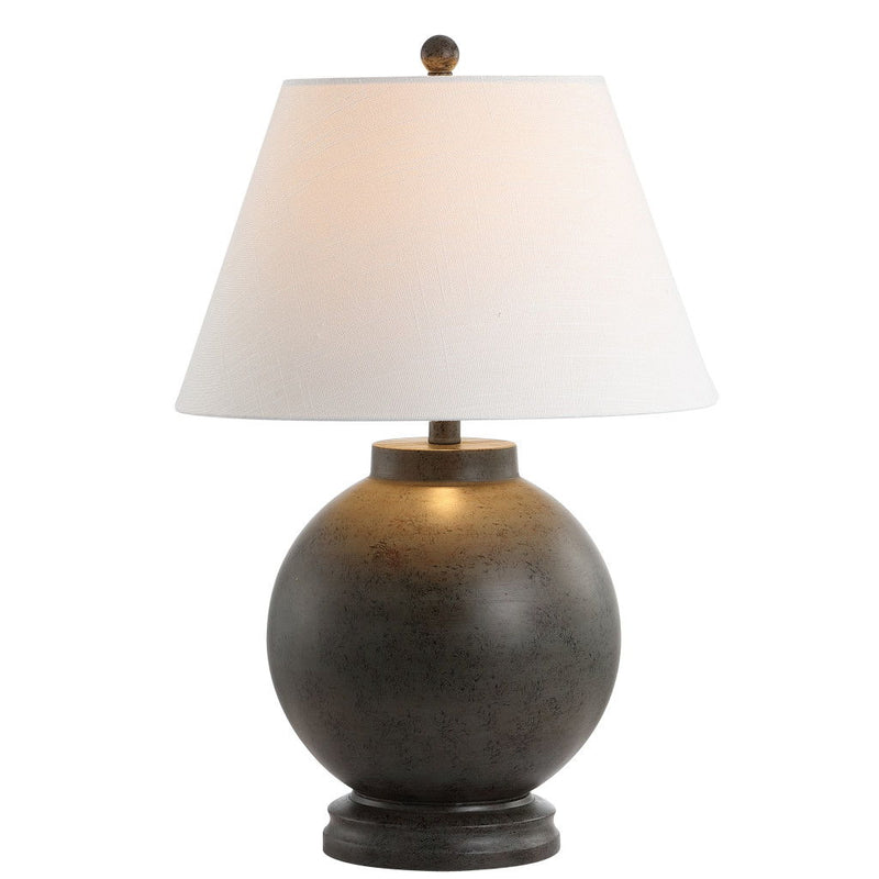 Novelty Table Lamp With Drum Shade - Dark Gray