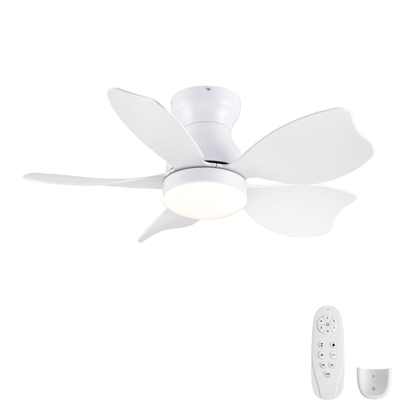 Low Profile Flush Mount Ceiling Fan With Light