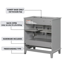 Load image into Gallery viewer, Modern Bathroom Vanity Base Only With Doors And Drawer
