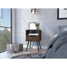 Load image into Gallery viewer, Modern Bedroom Nightstand - Dark Walnut
