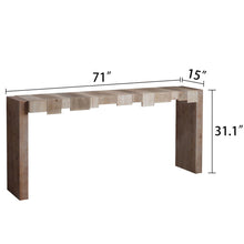 Load image into Gallery viewer, Modern Rustic Table With Sculpted Block Design
