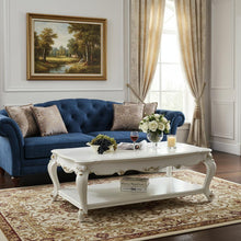 Load image into Gallery viewer, Wood Poly-Resin Coffee Table - Antique Pearl
