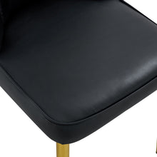 Load image into Gallery viewer, Modern Dining Chairs With Metal Legs And Simple Line Design On Backrest
