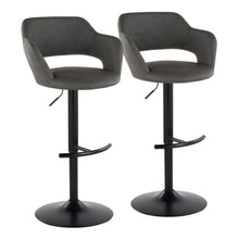 Load image into Gallery viewer, Margarite - Contemporary Adjustable Barstool With Swivel With Rounded T Footrest (Set of 2)
