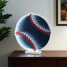 Load image into Gallery viewer, Baseball Tabletop Sign With LED - Red / White
