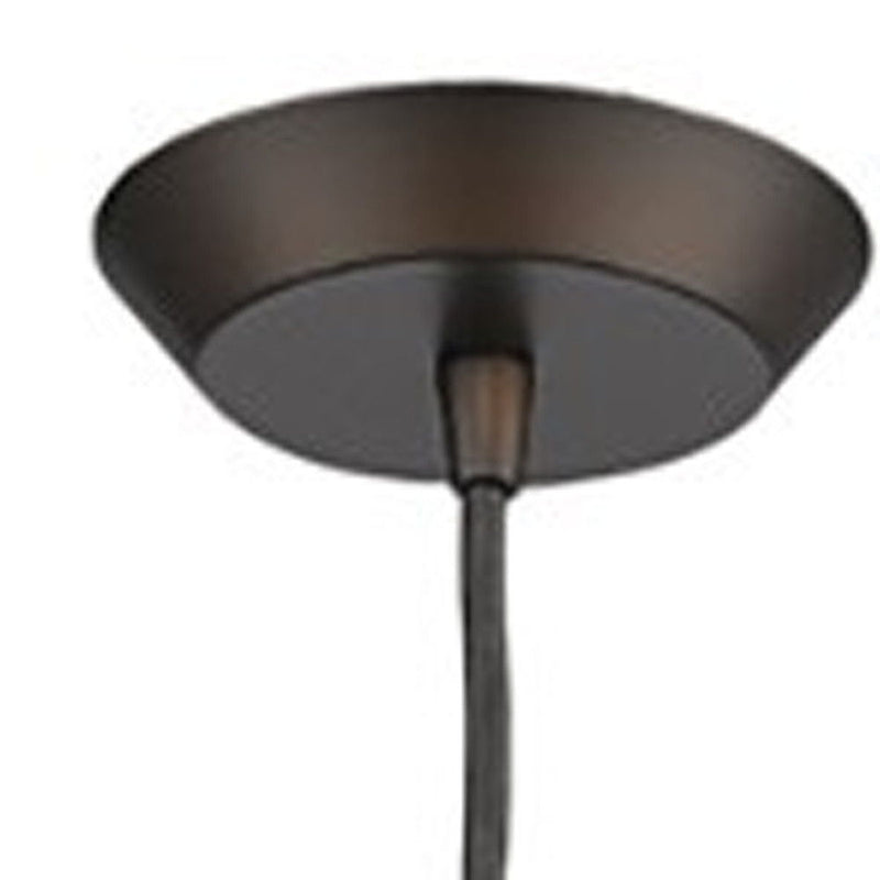 Narrow Hanging Light With Glass Studs - Bronze