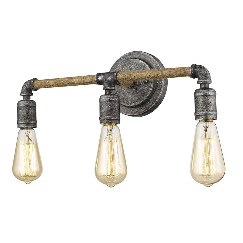 Metal Vanity Flush Mounted Sconce (398730) - Black