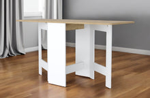 Load image into Gallery viewer, 24" Folding Sled Base Dining Table - Brown / White
