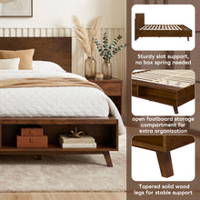 Load image into Gallery viewer, Platform Bed Frame With Footboard Storage
