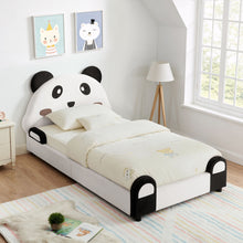 Load image into Gallery viewer, Twin Size Cute Panda Shaped Kids Bed - White / Black
