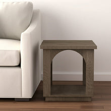 Load image into Gallery viewer, 24" Distressed Solid Wood Square Floor Shelf End Table - Brown

