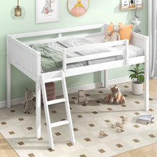 Load image into Gallery viewer, Low Loft Bed With Adjustable Ladder
