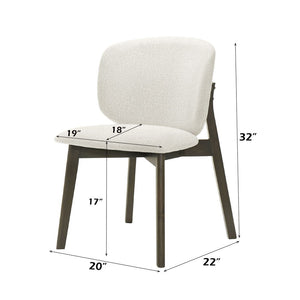 Mallin - Side Chair (Set of 2) - Gray Chenille & Walnut
