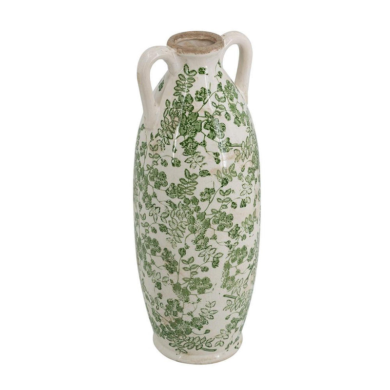 Leaf Amphora Table Vase (576732) - Green / White
